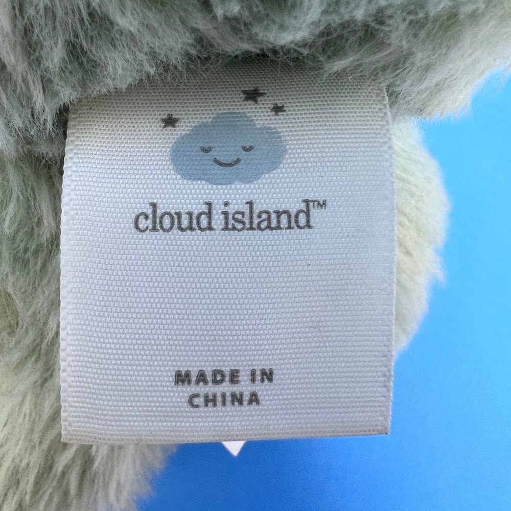 Cloud Island Triceratops Baby Rattle Plush Green Animal Nursery Sensory Toy - Picture 5 of 14